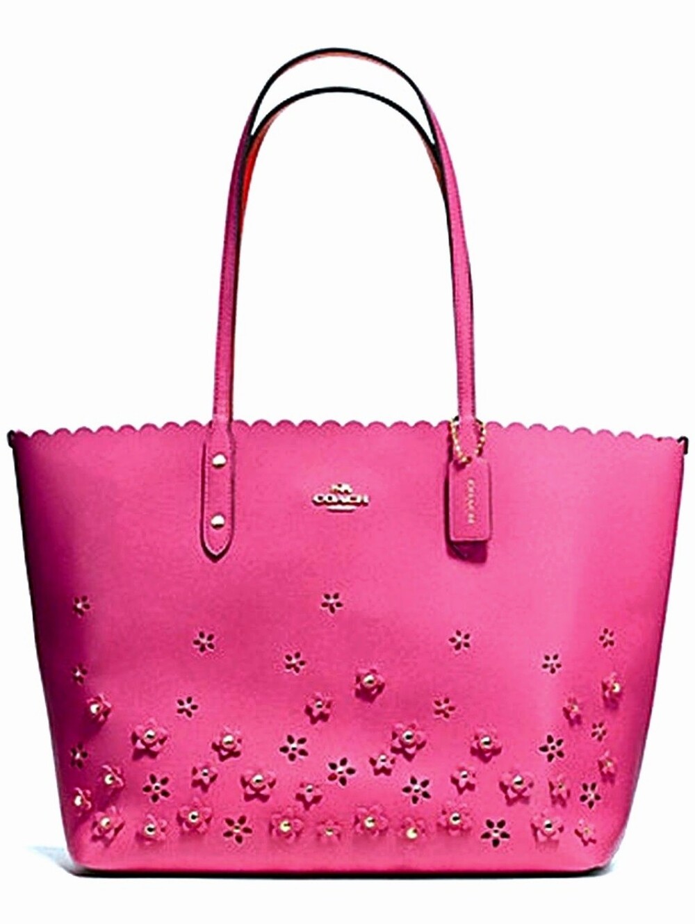 Coach City Tote in Floral Applique Leather